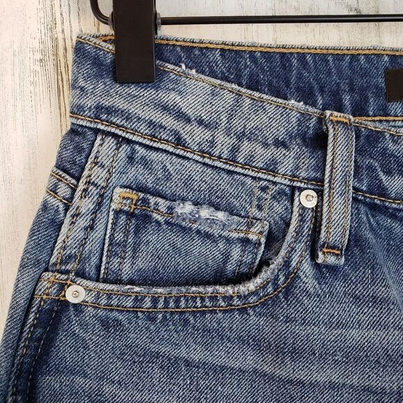 Hudson Freya Denim Biker Shorts Sz 24 - Picture 3 of 10